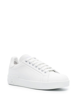 白色皮革Portofino女鞋 - SS24系列