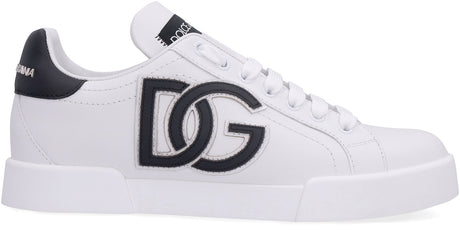 DOLCE & GABBANA White Portofino Logo Sneakers for Women - FW23