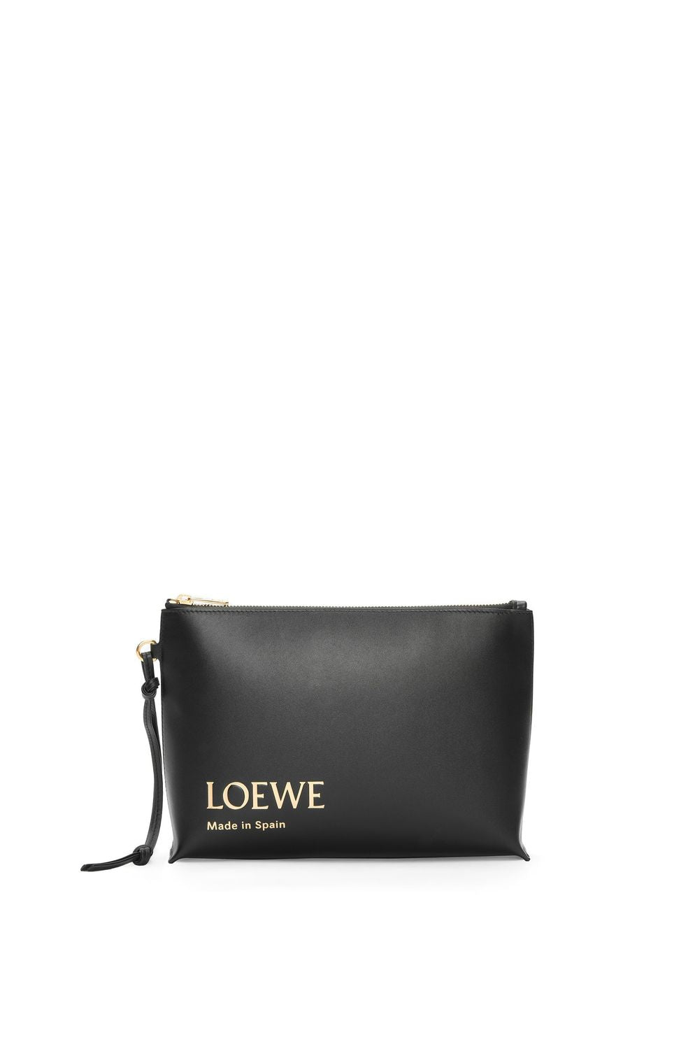 LOEWE Black Embossed T-Pouch Handbag for Women