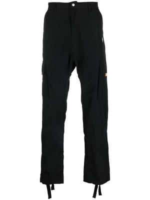 MARCELO BURLON Black Nylon Cargo Pants for Men - SS23 Collection