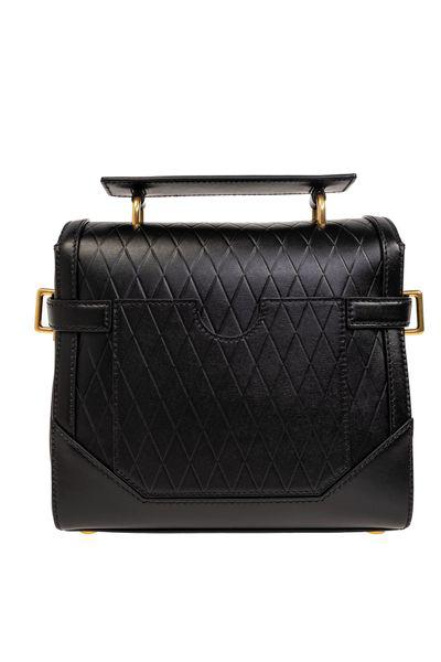 BALMAIN Sleek Black Leather 100% BOS TAURUS Tote Bag for Women