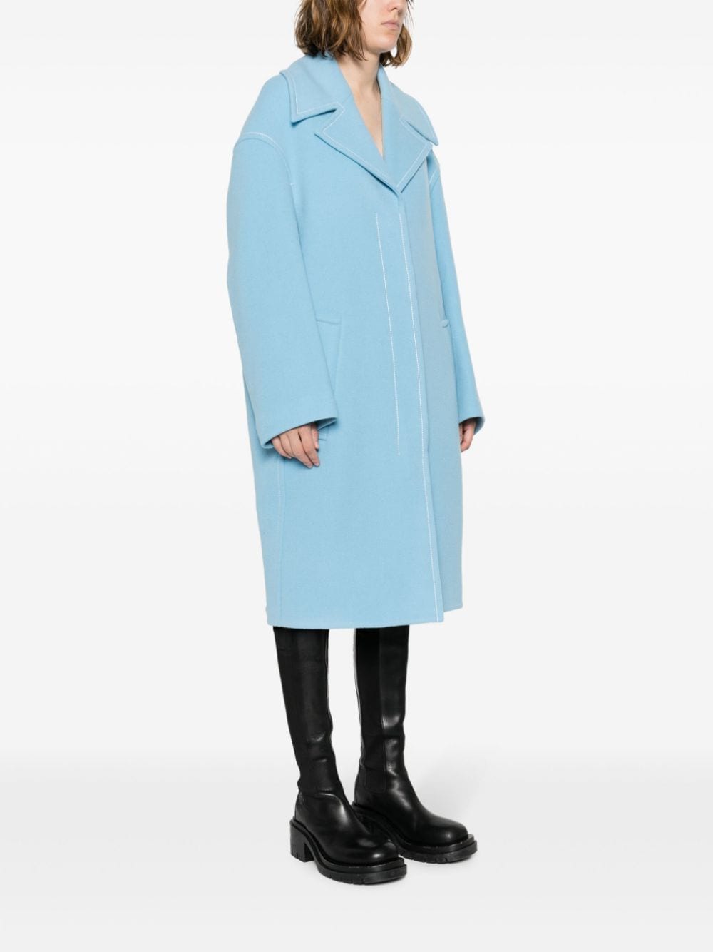 女性用の青いウールジャケット - FW23