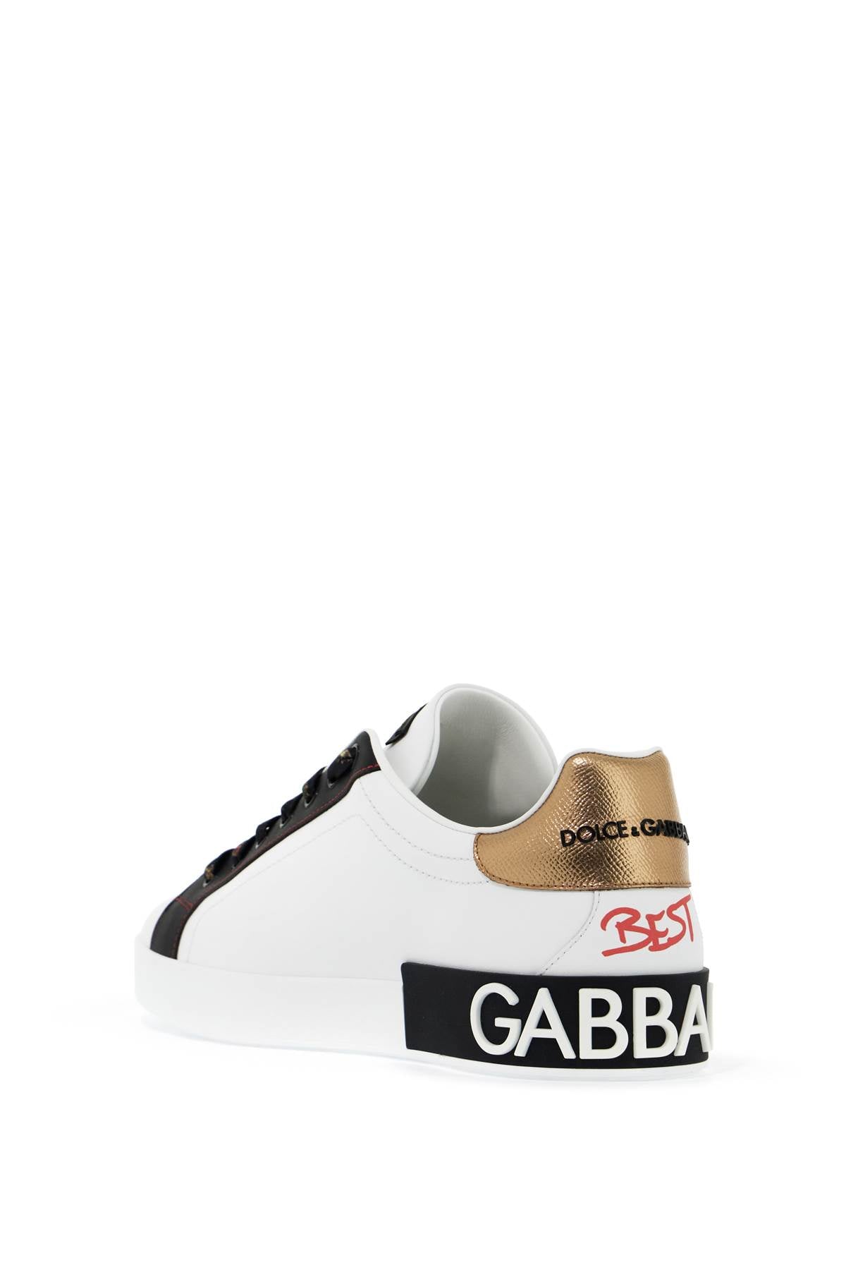 DOLCE & GABBANA PORTOFINO Sneaker WITH PATCHES AND Embroidered
