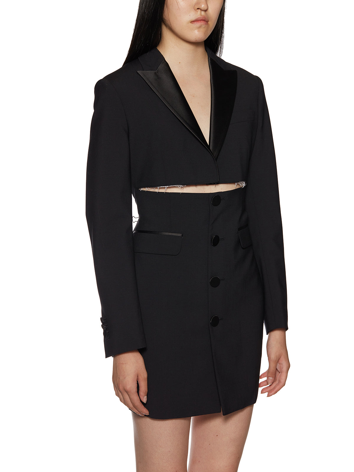 DSQUARED2 Sleek Black Virgin Wool Dress for Women - FW21