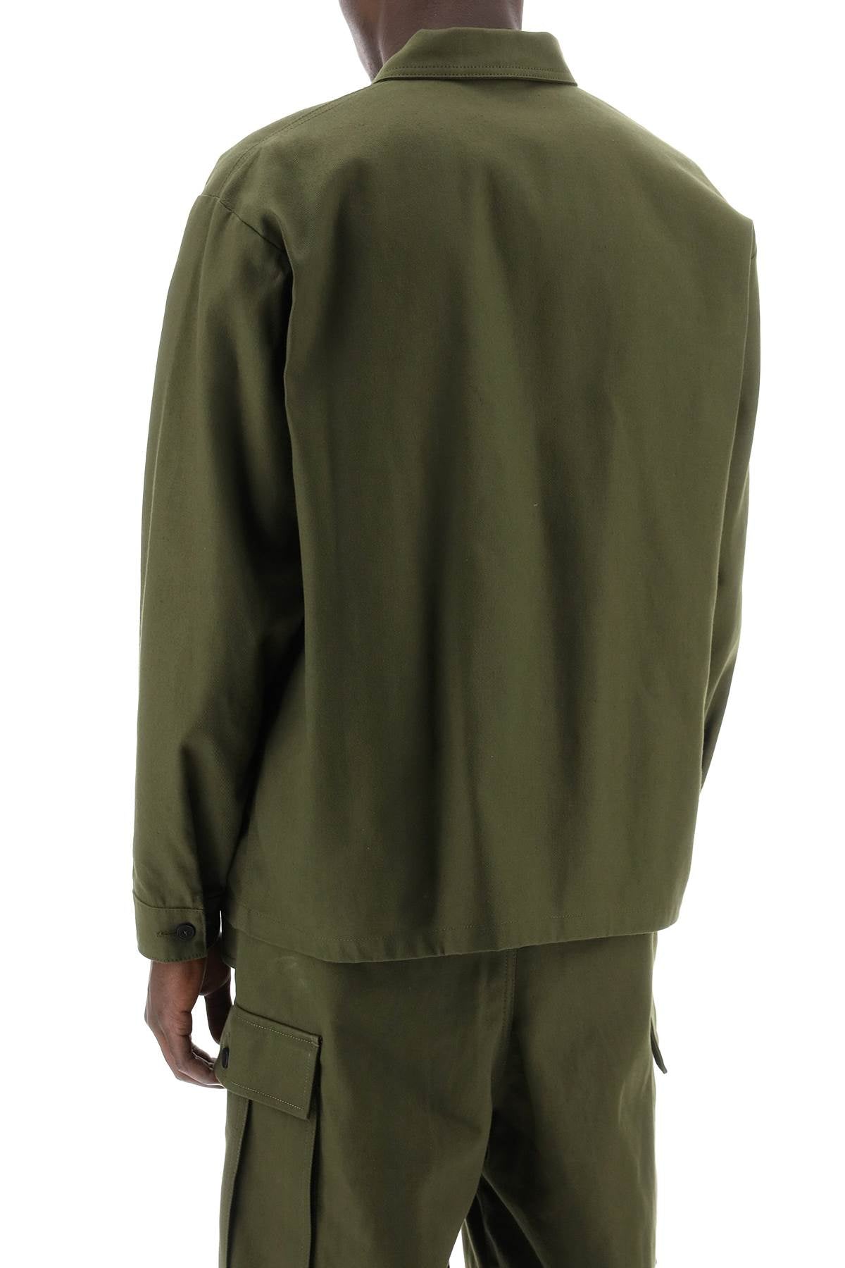 MARNI Dark Green Zippered Shirt Jacket for Men