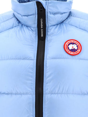 CANADA GOOSE Light Blue Women's Regular Fit Vest with Zip Closure and Logo Patch