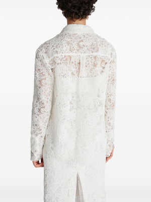 ERMANNO SCERVINO EMBROIDERED LACE SHIRT