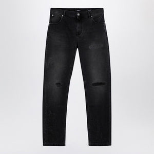 BALMAIN BLACK DENIM Jeans WITH WEAR
