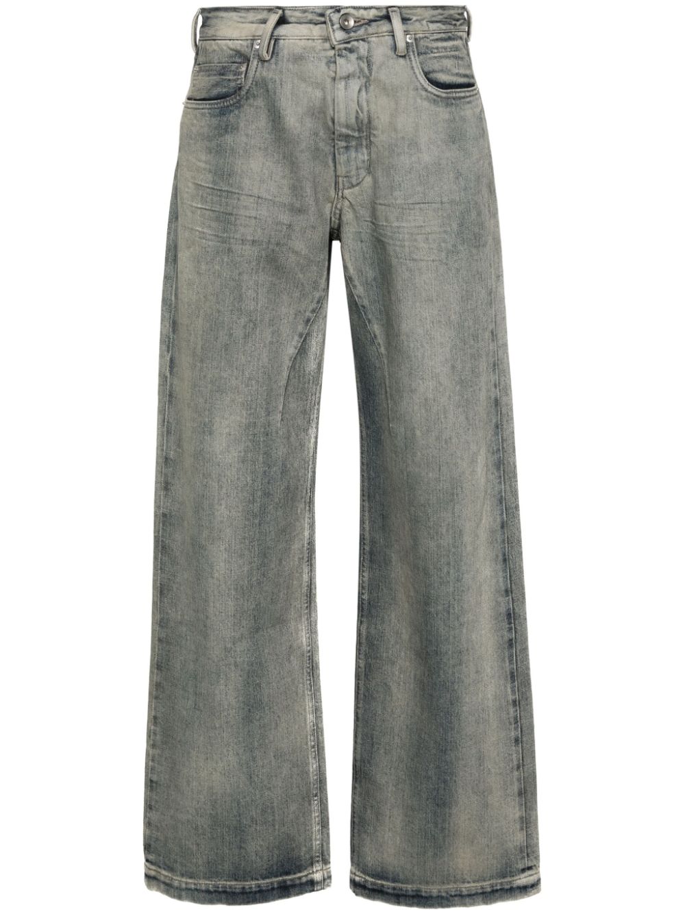 Quần Jeans Ống Rộng Màu Xanh Trong Cho Nữ