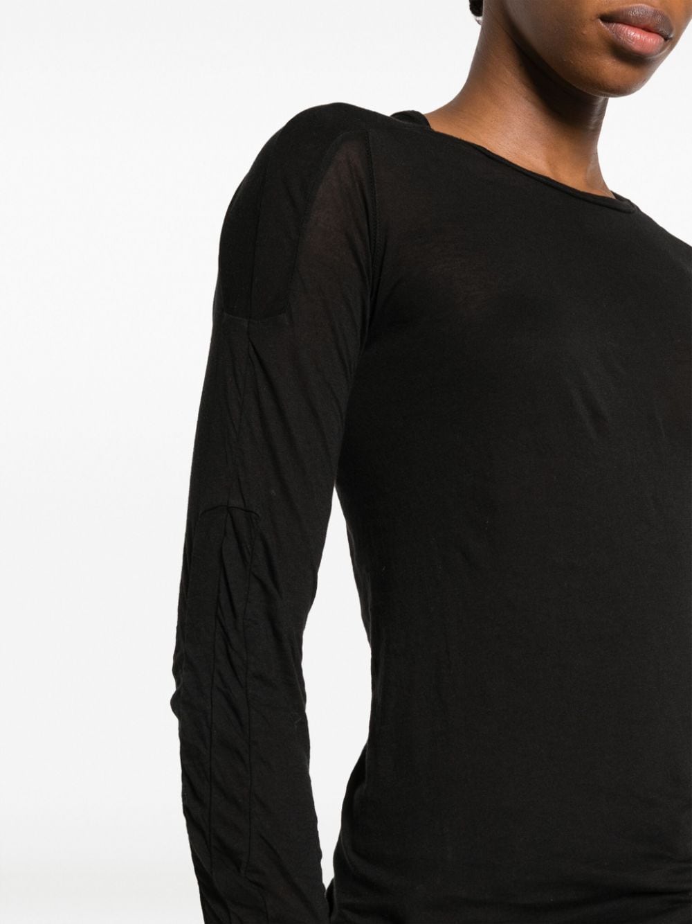 DRKSHDW Organic Cotton Scarification Long Sleeve T-Shirt - Black