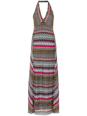 MISSONI Multicoloured Zigzag Pattern Long Dress for Women