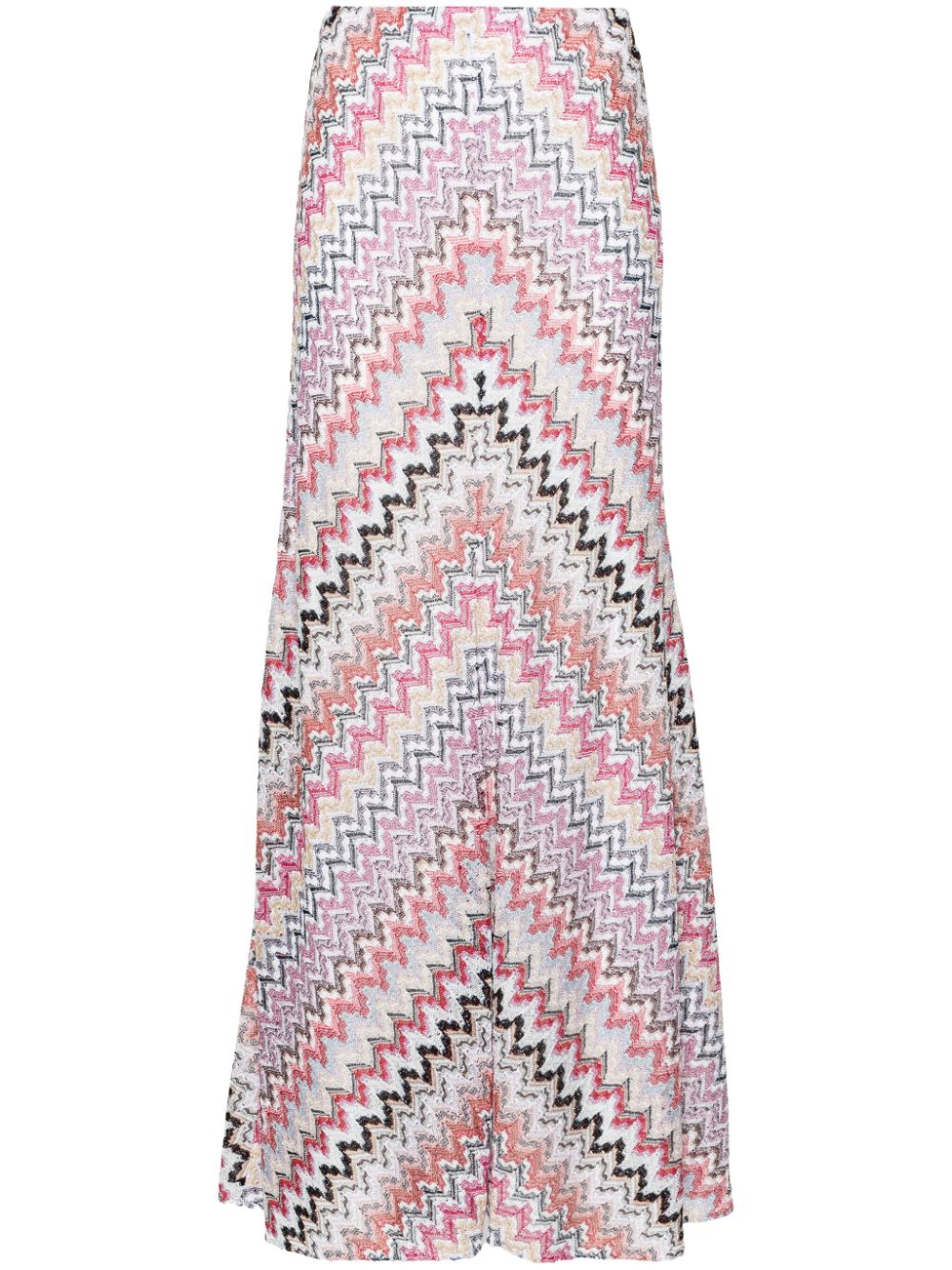 MISSONI Pink Zigzag Pattern Long Skirt for Women - SS24 Collection