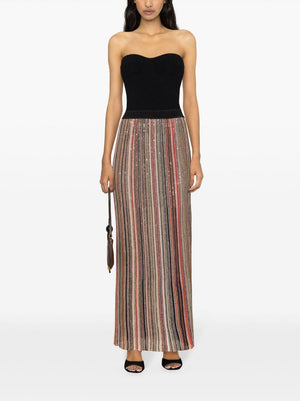 Multicolor Striped Pleated Skirt - SS24