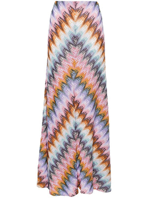 Missoni Zigzag Pattern High-Waisted A-Line Skirt