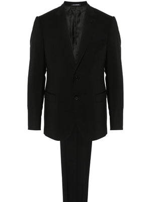 Bộ vest đen nam dệt từ len nguyên chất - Bộ sưu tập SS24
