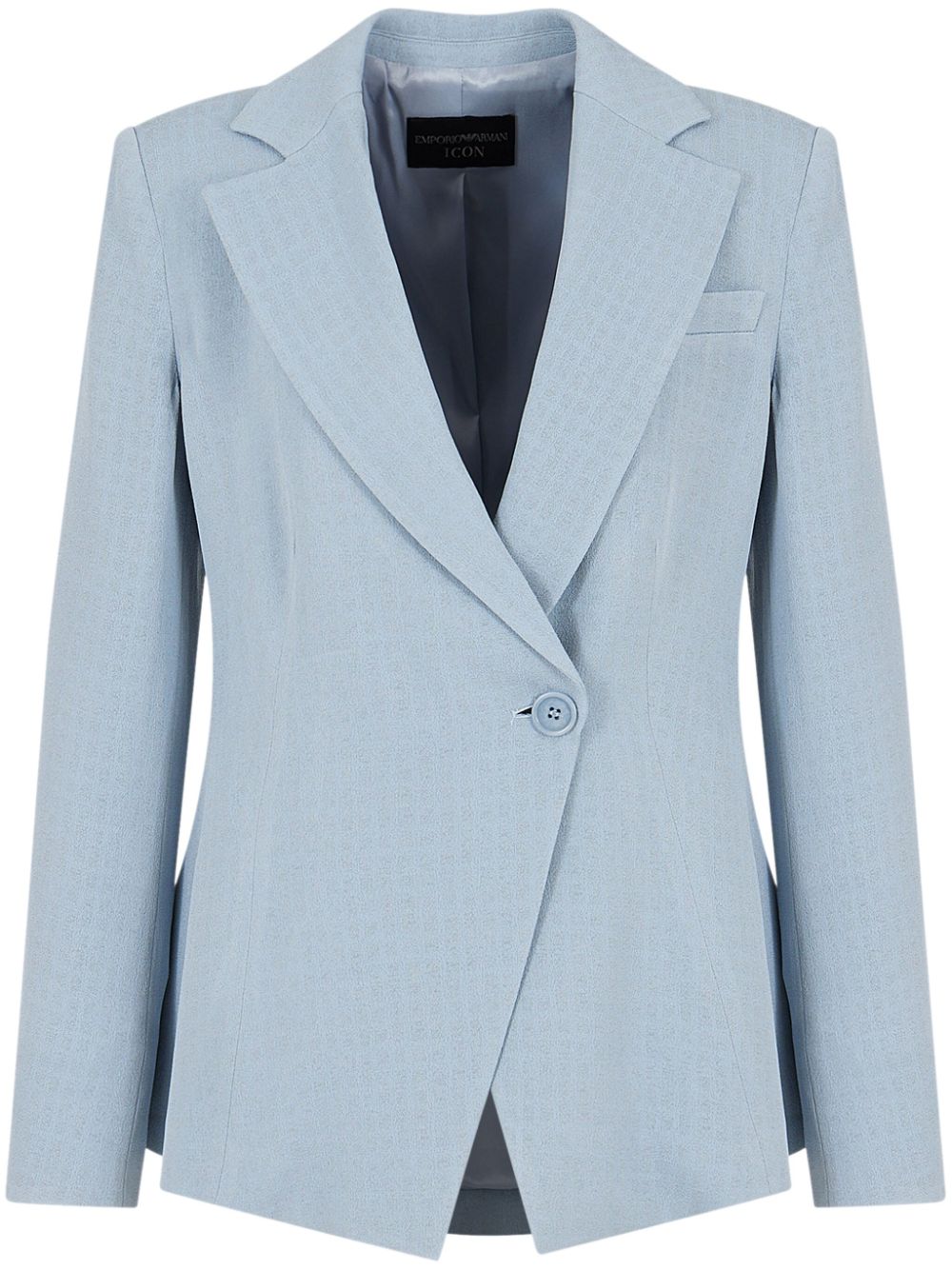 Áo khoác blazer màu xanh nhạt dạng nút đơn cho nữ - SS24