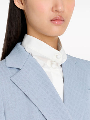 Áo khoác blazer màu xanh nhạt dạng nút đơn cho nữ - SS24