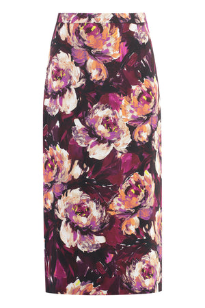 DOLCE & GABBANA Floral and Leopard Print Midi Skirt for Women