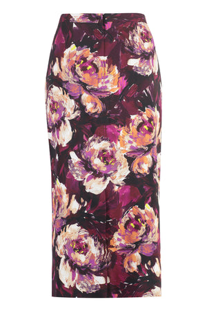 DOLCE & GABBANA Floral and Leopard Print Midi Skirt for Women