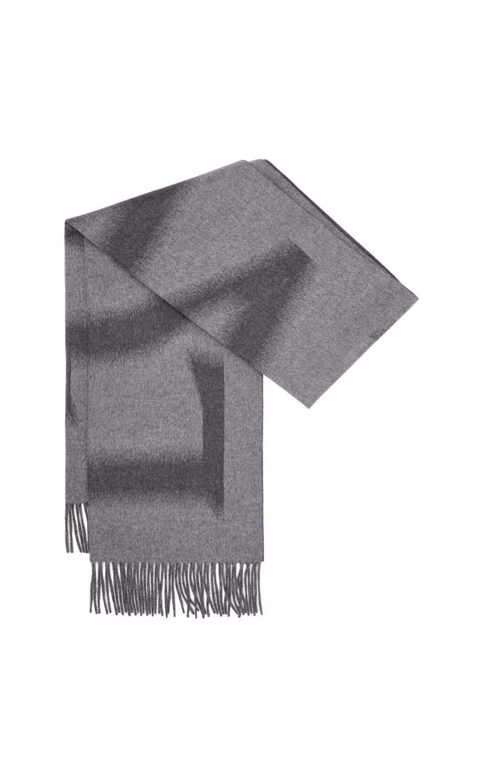 時尚男士灰色羊毛圍巾 - SS24系列
