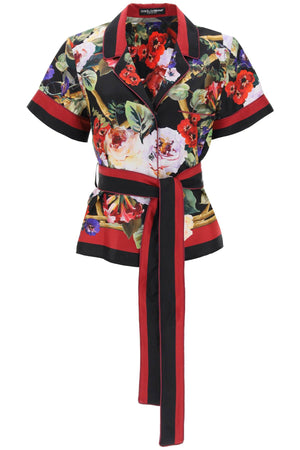 DOLCE & GABBANA Luxurious Silk Shirt for Women - Floral Print SS24