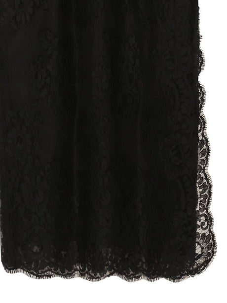 DOLCE & GABBANA Black Lace Midi Dress