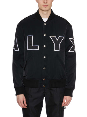 Men's Black Varsity Jacket - SS23 Wool Blend with Logo Patch