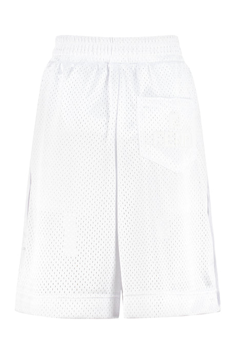 White Mesh Pants with Pockets