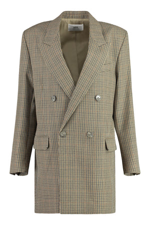 AMI PARIS Double-Breasted Houndstooth Blazer for Women