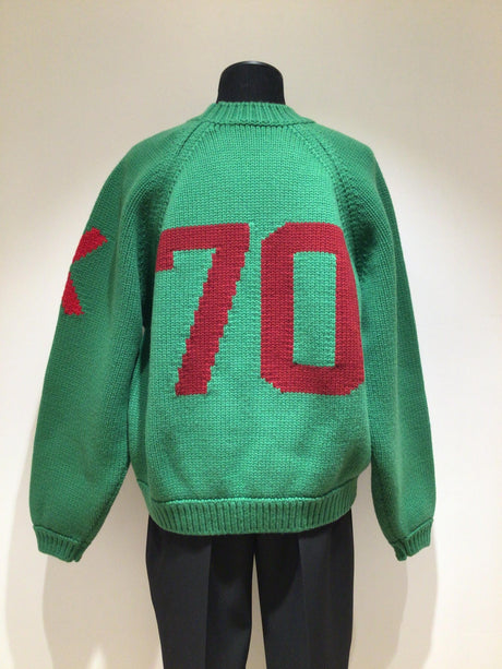 KENZO Green Wool Crew-Neck Sweater for Women - FW22 Collection