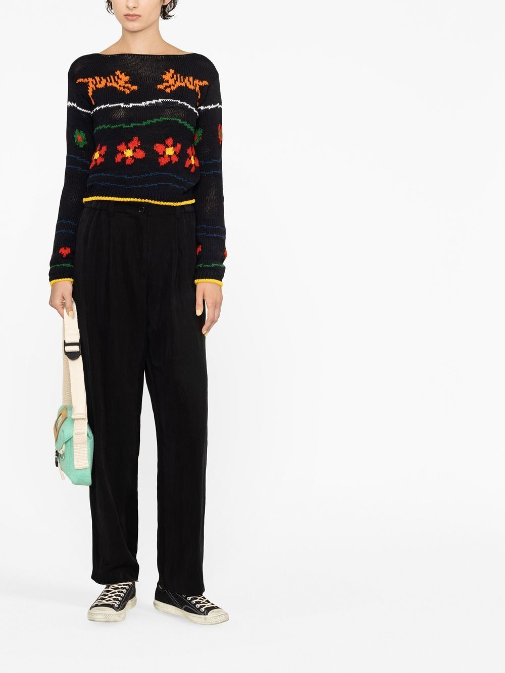 KENZO Multicolor Embroidered Women's Jumper, Perfect for Spring/Summer 2024