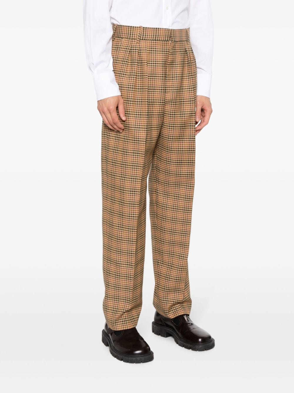 KENZO Sophisticated Tailored Pants in Dark Camel for Men - SS24 Collection