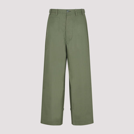 綠色超大直筒褲 - FW23系列