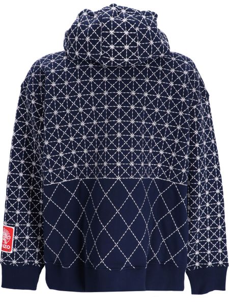 Midnight Blue Cotton Men's Hoodie - SS24 Collection