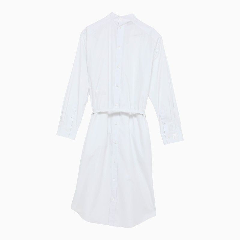 FENDI Cotton Shirtdress with Leather Belt and Pockets for Women - SS24 Collection