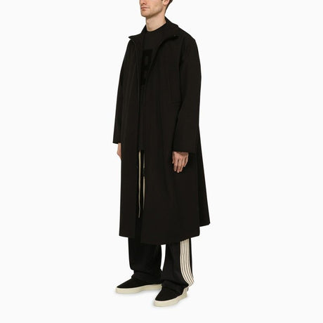 FEAR OF GOD Black Wool Trench Jacket with High Collar for Men - SS24 Season