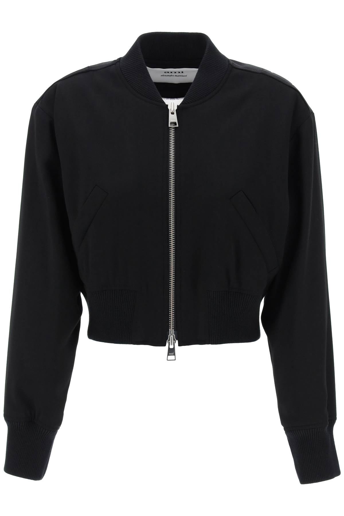Cropped Bomber Jacket for Women - AMI PARIS SS24 Collection