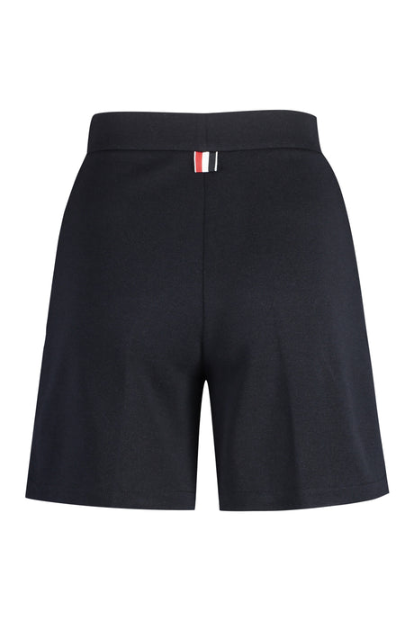 Quần shorts cao bầu dục dành cho phụ nữ màu xanh (SS24)