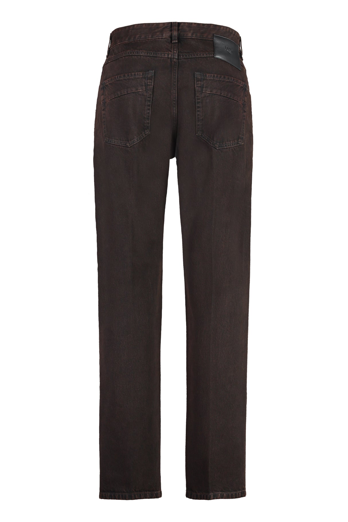 FENDI Men's 5-Pocket Straight-Leg Jeans in Brown for Fall/Winter 2023