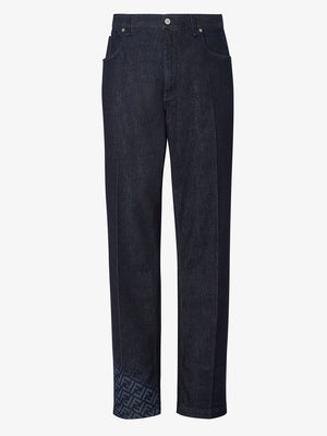 Quần jean nam cotton màu xanh dương tinh tế từ bộ sưu tập SS24