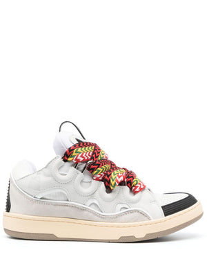 LANVIN White Curb Sneakers for Men - SS24 Collection