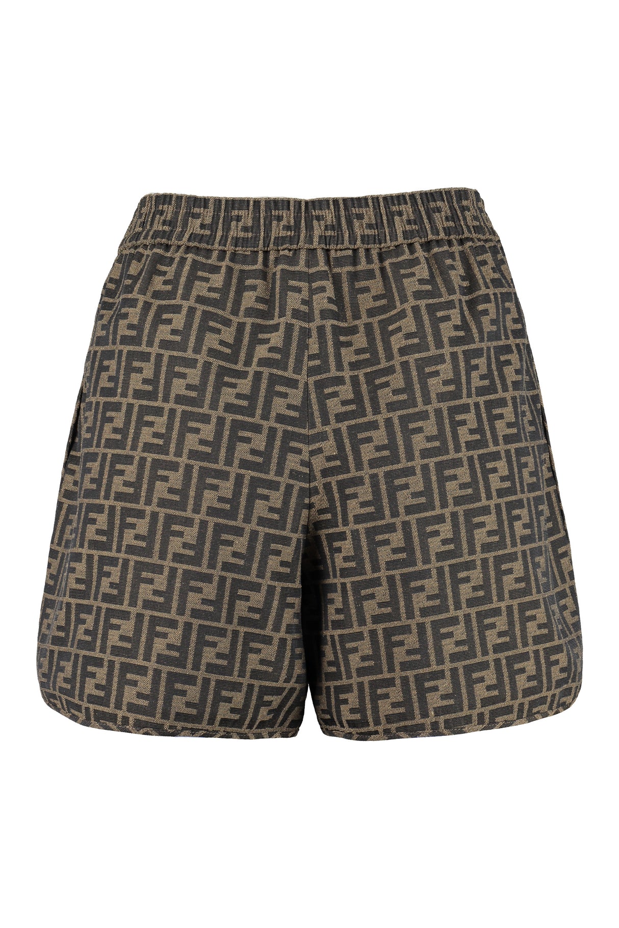 Luxurious Fendi Brown Leather Shorts for Women - SS24 Collection