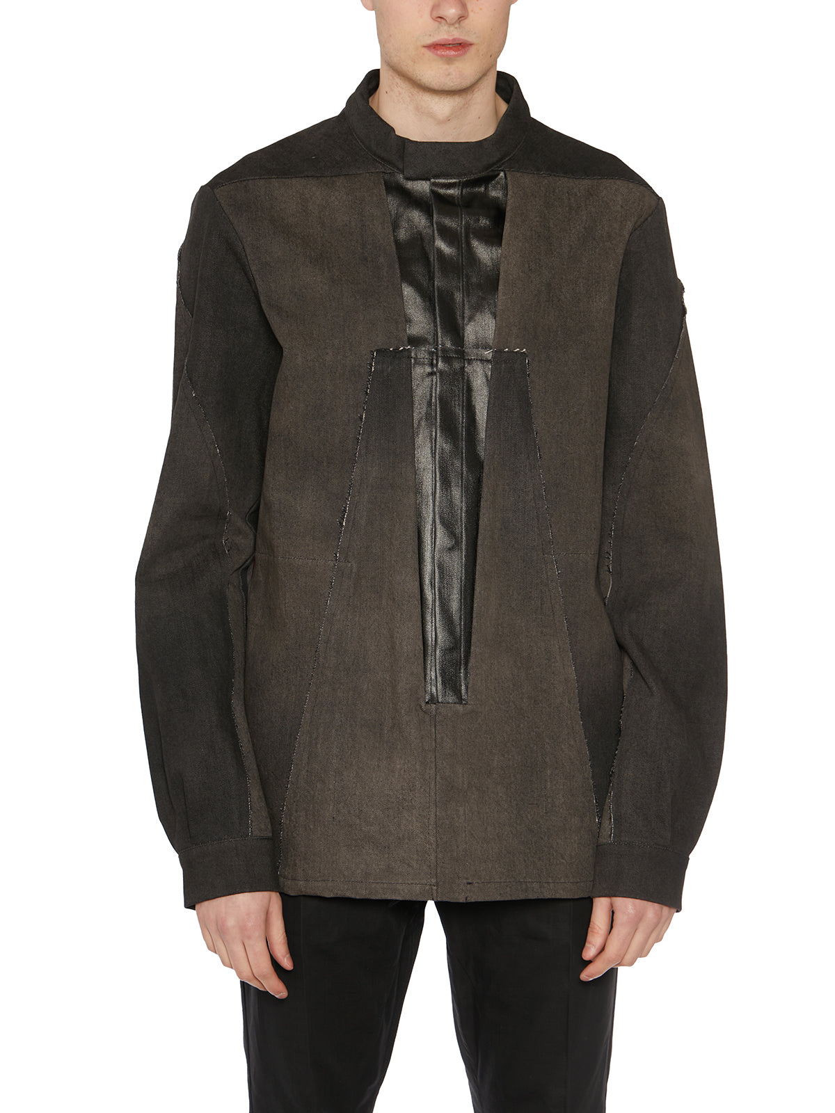 Áo khoác dài thời trang nam màu đen Black Denim Splintered - Bộ sưu tập SS23
