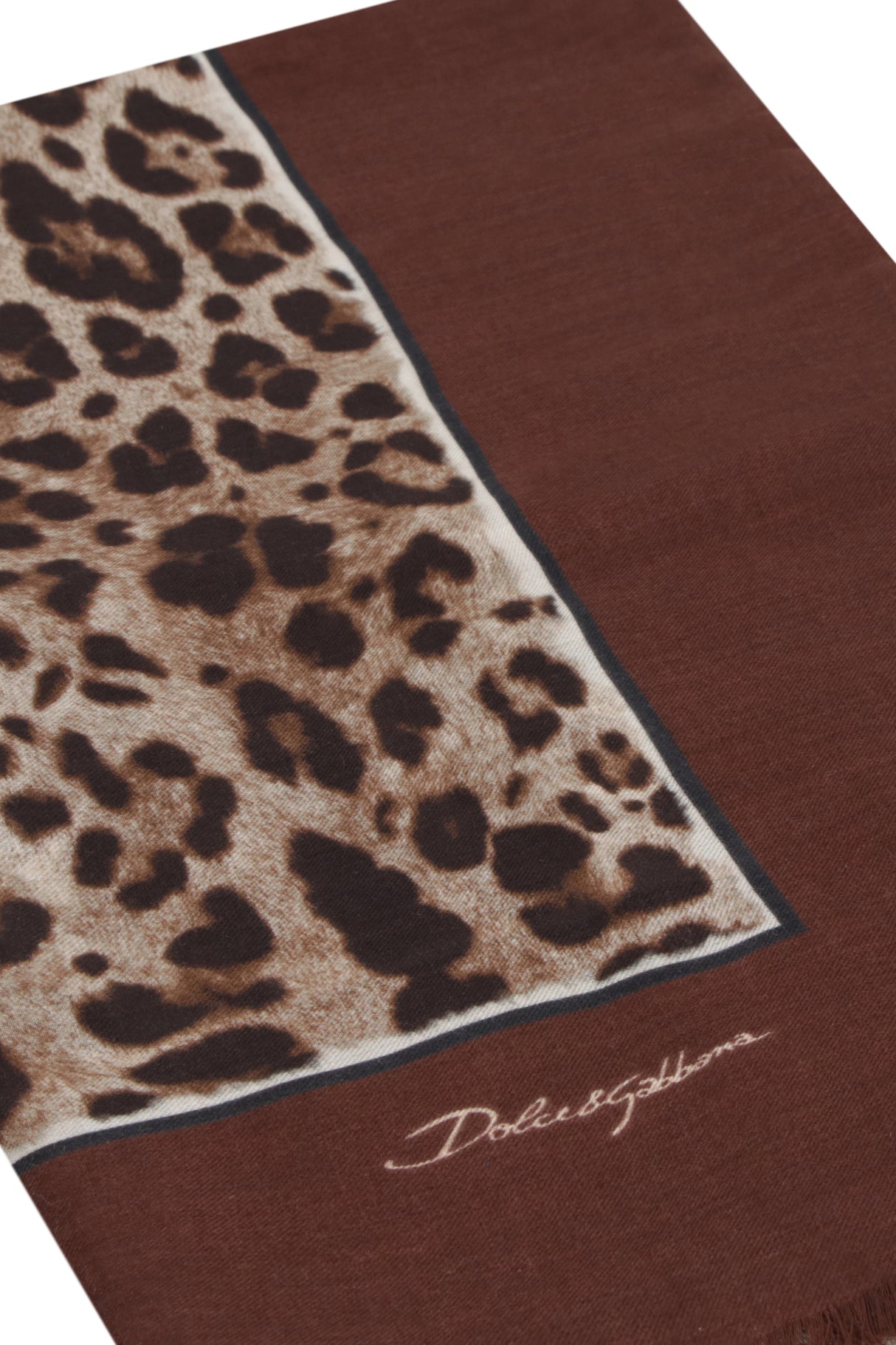 Leopard Print Modal and Cashmere Scarf