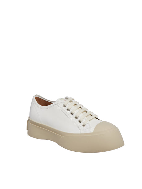 MARNI White Leather Women's Sneakers for Everyday Comfort
