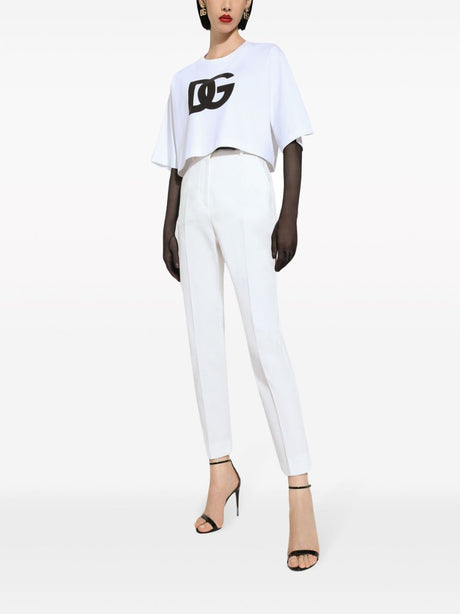 白色棉裤女士 - 常规版型 - SS24系列