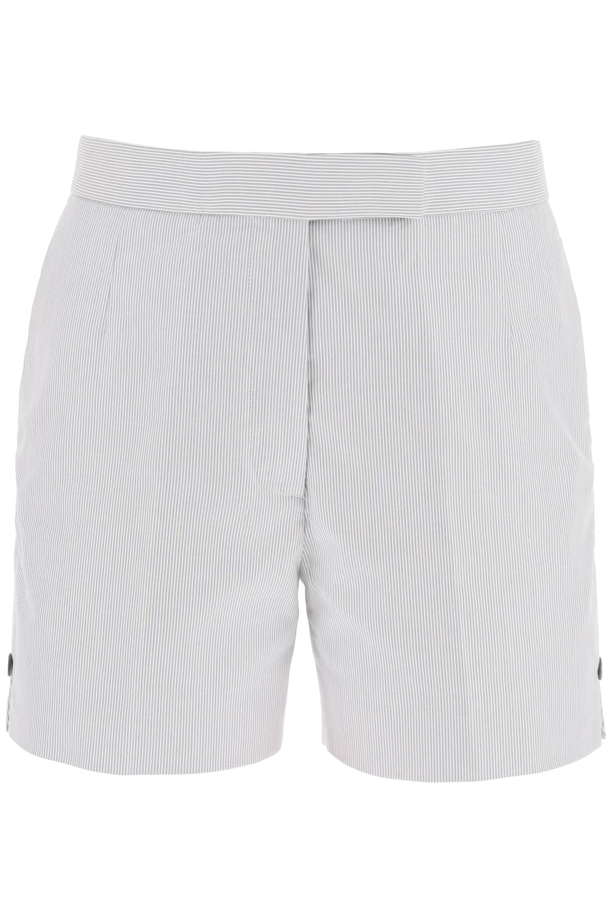 THOM BROWNE High-Rise Pin Cord Shorts for Women - SS23 Collection