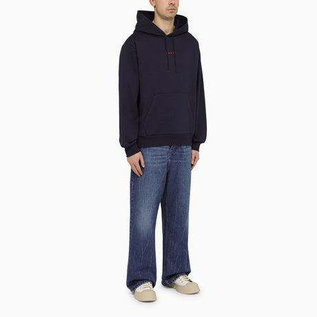 MARNI Blue Hoodie with Logo on Chest for Men - SS24 Collection