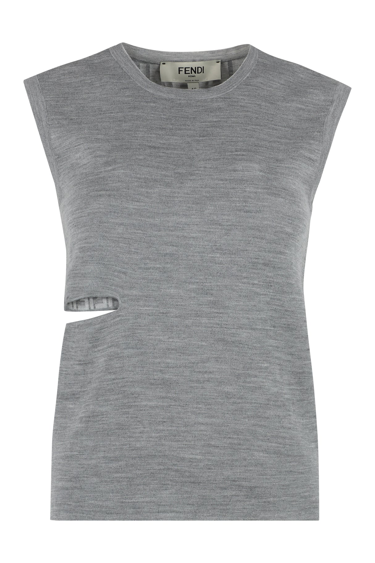 FENDI Grey Woolen Top for Women - SS23 Collection