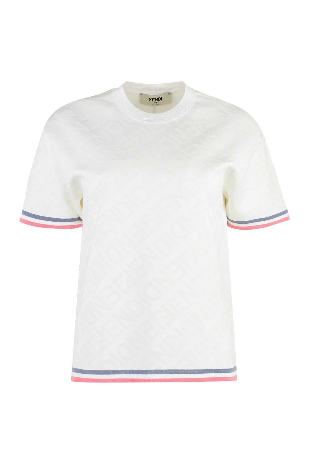 White Cotton Fendi Sweater for Women - SS23 Collection